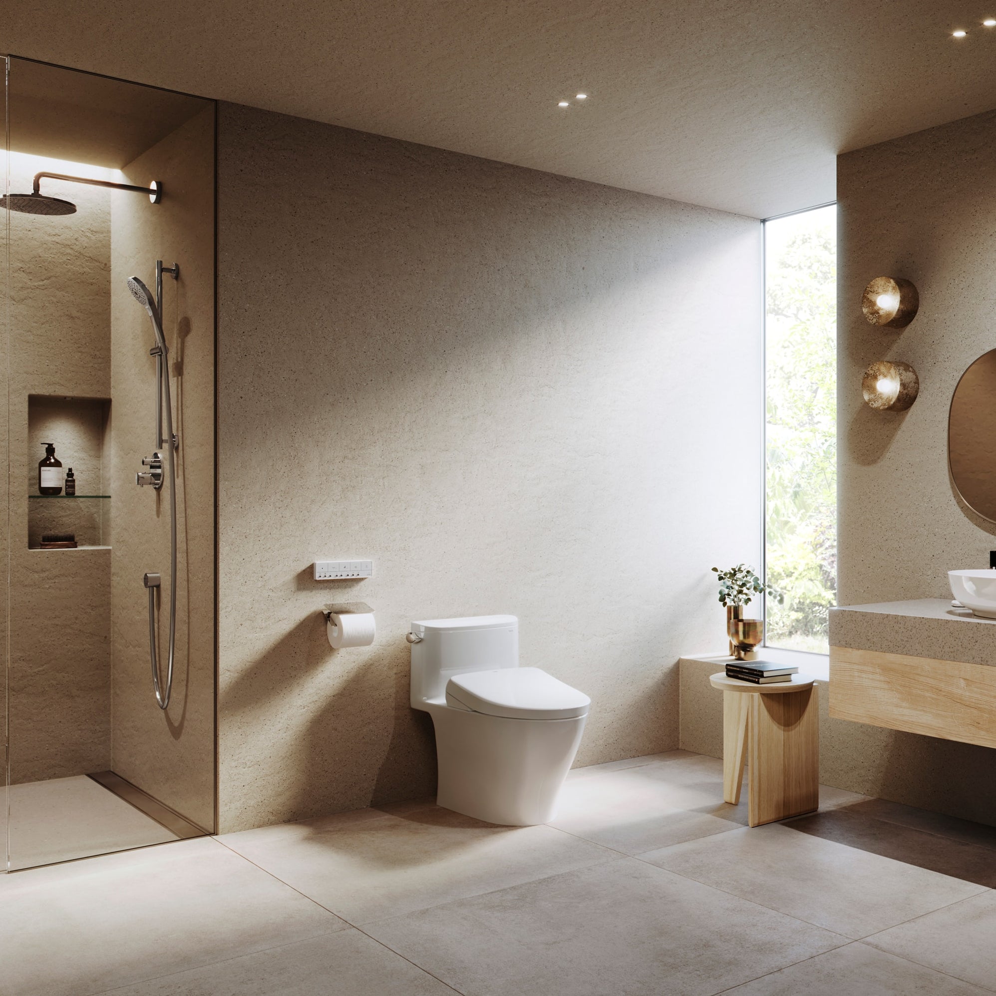 TOTO SW4736AT40#01 S7A Bidet Toilet Seat with Bowl and Wand Cleaning ...