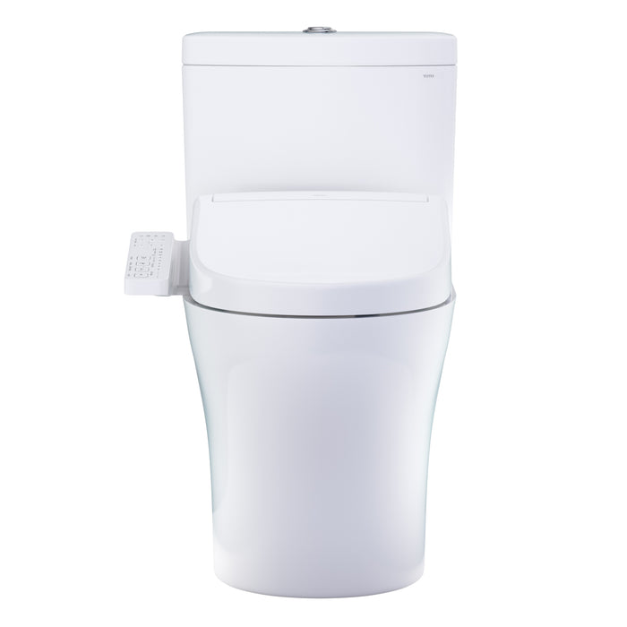 TOTO MW4463346CEMGN#01 Washlet+ Aquia IV Elongated Dual Flush Regular Height Toilet and Washlet S2 Bidet Seat