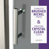 ANZZI SD-AZ052-01BN Halberd 48" x 72" Framed Shower Door in Brushed Nickel