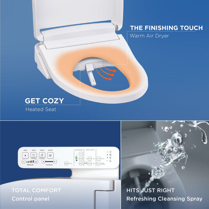 TOTO SW2336#01 WASHLET KS2 Bidet Toilet Seat with Instant Water Heating, Elongated, Cotton White