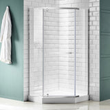 ANZZI SD-AZ056-01BN Castle Series 49" x 72" Semi-Frameless Shower Door in Brushed Nickel