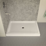 ANZZI SB-AZ022R Vail 36 x 48" Double Threshold Shower Base in White