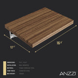 ANZZI AC-AZ204 Goreme 16.93" Teak Wall Mounted Folding Shower Seat