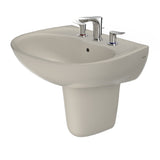 TOTO LHT241.8G#03 Supreme Oval Wall-Mount Bathroom Sink with Shroud for 8" Center Faucets, Bone