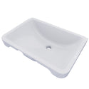 TOTO 20" rectangular undermount bathroom sink with CEFIONTECT in Cotton White color. Engineered with CEFIONTECT glaze and ADA-compliant height.