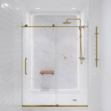 ANZZI SH-AZ101BG Heavy Rainfall Stainless Steel Shower Bar with Hand Sprayer in Brushed Gold