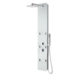 Rhaus 60 in. 6-Jetted Full Body Shower Panel with Heavy Rain Shower and Spray Wand in White