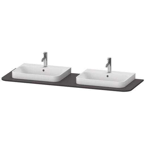 Duravit HP032HB8080 Happy D.2 Plus Console with Two Sink Cut-Outs Graphite