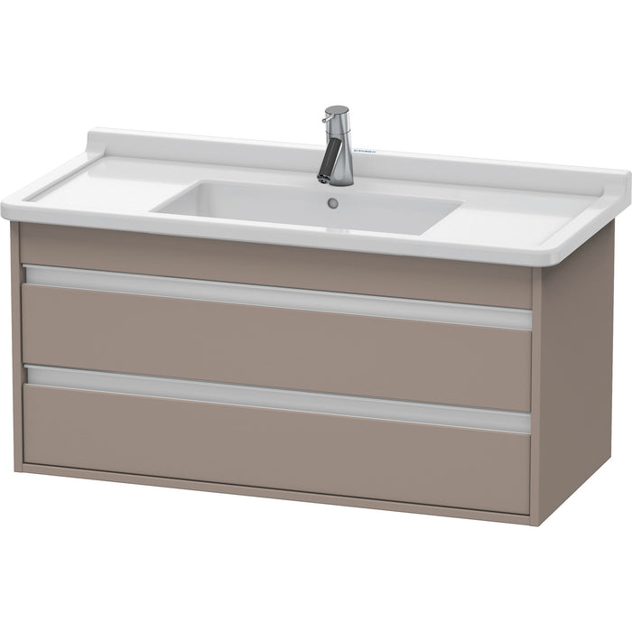 Duravit KT664504343 Ketho Wall-Mount Vanity Unit Basalt