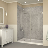 ANZZI SB-AZ03LD Tier 32 x 60" Left Drain Single Threshold Shower Base in White