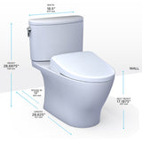 TOTO MW4424726CUFG#01 WASHLET+ Nexus 1G Two-Piece Toilet with S7 Bidet Seat, Cotton White