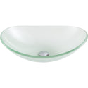 Forza Series Deco-Glass Vessel Sink in Lustrous Frosted