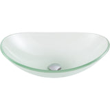 Forza Series Deco-Glass Vessel Sink in Lustrous Frosted