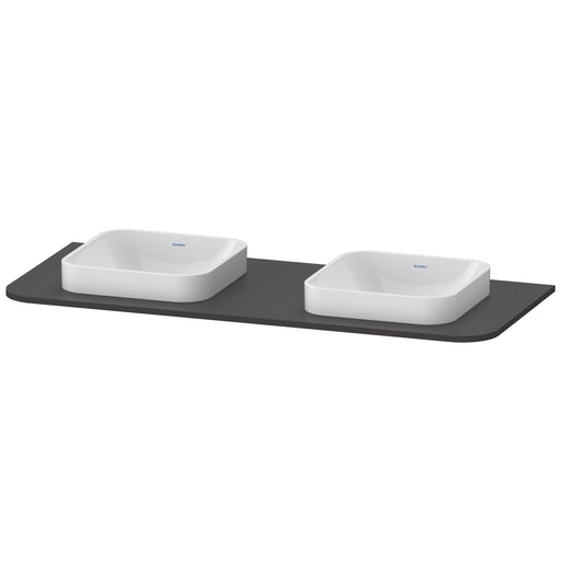 Duravit HP032KB8080 Happy D.2 Plus Console with Two Sink Cut-Outs Graphite