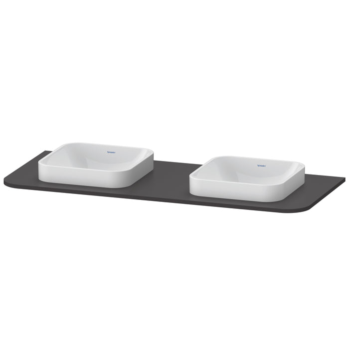Duravit HP032KB8080 Happy D.2 Plus Console with Two Sink Cut-Outs Graphite