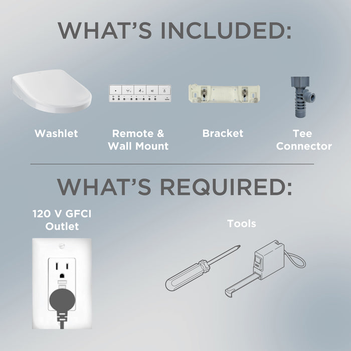 TOTO SW4725#01 Washlet S7 Electronic Bidet Toilet Seat with Bowl and Wand Cleaning, Round