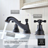 ANZZI L-AZ007ORB Melody Series 8" Widespread 2-Handle Mid-Arc Bathroom Faucet in Oil Rubbed Bronze