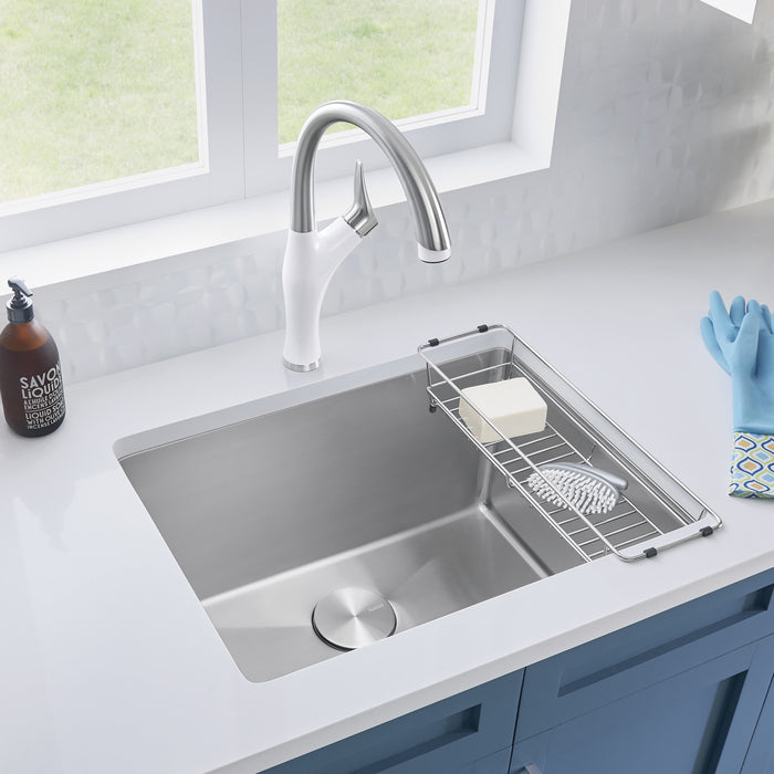 Blanco 443151 Quatrus R15 25" Single Bowl Dual Mount Stainless Steel Laundry Sink