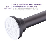 ANZZI AC-AZSR88ORB 48-88 Inches Shower Curtain Rod with Shower Hooks in Oil Rubbed Bronze