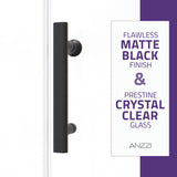 ANZZI SD-AZ052-01MB Halberd 48" x 72" Framed Shower Door in Matte Black