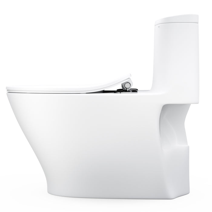 TOTO MS642234CEFG#MW Nexus One-Piece Elongated Toilet with a Slim SoftClose Seat, Matte White