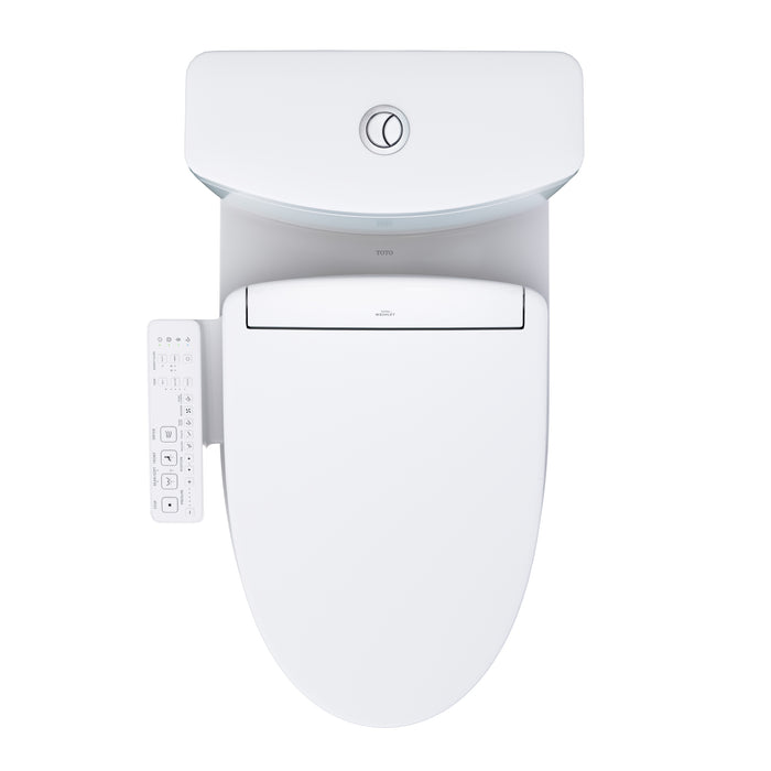 TOTO MW4463346CEMGN#01 Washlet+ Aquia IV Elongated Dual Flush Regular Height Toilet and Washlet S2 Bidet Seat