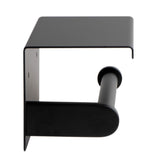 ALFI Brand ABTPC66-BLA Black Matte Stainless Steel Toilet Paper Holder with Shelf