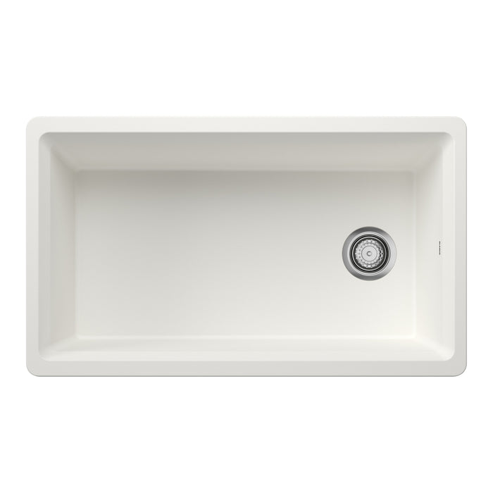 Blanco 443314 Inteos SILGRANIT 33" Single Bowl Undermount Workstation Kitchen Sink - White