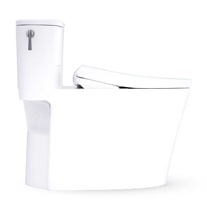 TOTO MW6864726CUFGA#01 Aurora 1G WASHLET+ S7 One-Piece Elongated 1.0 GPF Auto Flush Universal Height Toilet