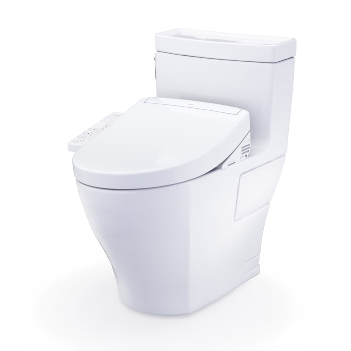 TOTO MW6263346CEFG#01 Aimes One-Piece Elongated Universal Height Toilet with Washlet S2 Bidet Seat