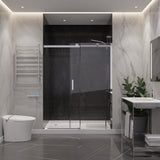 ANZZI SD-FRLS05701CH Rhodes Series 48" x 76" Frameless Sliding Shower Door with Handle in Chrome