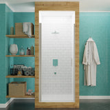 ANZZI SD-AZ051-02BN Lancer 29" x 72" Semi-Frameless Shower Door in Brushed Nickel