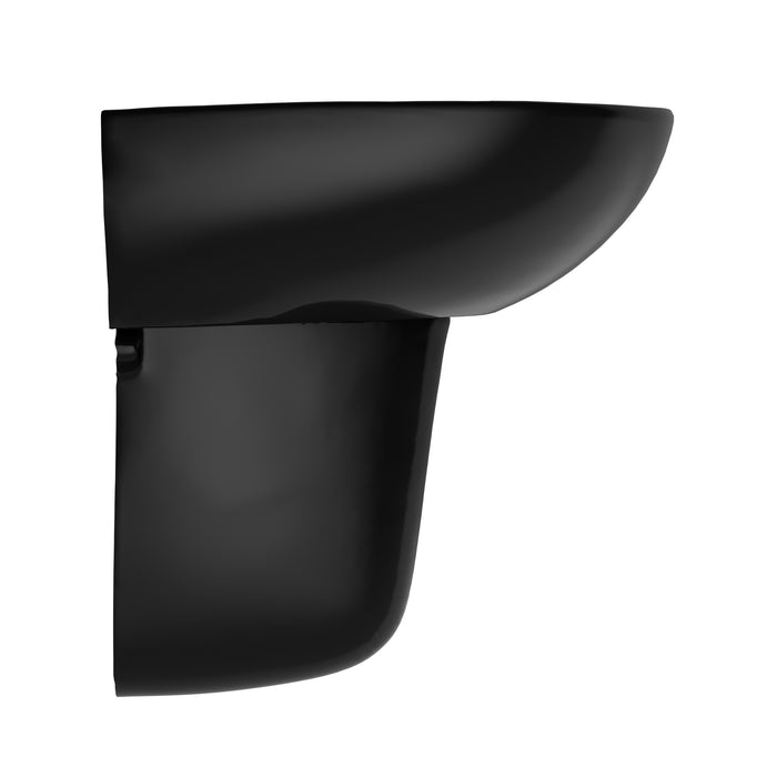 TOTO LHT241.4#51 Supreme Oval Wall-Mount Bathroom Sink and Shroud for 4 Inch Center Faucets, Ebony