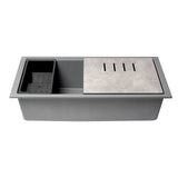 ALFI Brand AB3418SBUM-T Titanium 33" Granite Composite Workstation Single Bowl Undermount Sink