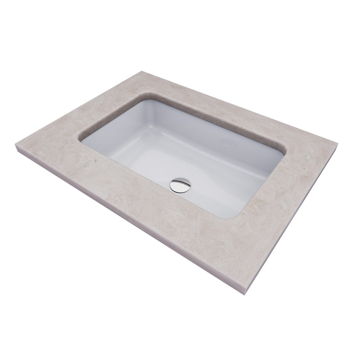 TOTO LT1555G#01 20" Rectangular Undermount Bathroom Sink with CEFIONTECT, Cotton White