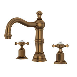 Rohl U.3721X-EB-2 Perrin and Rowe Edwardian Column Spout Widespread Bathroom Faucet