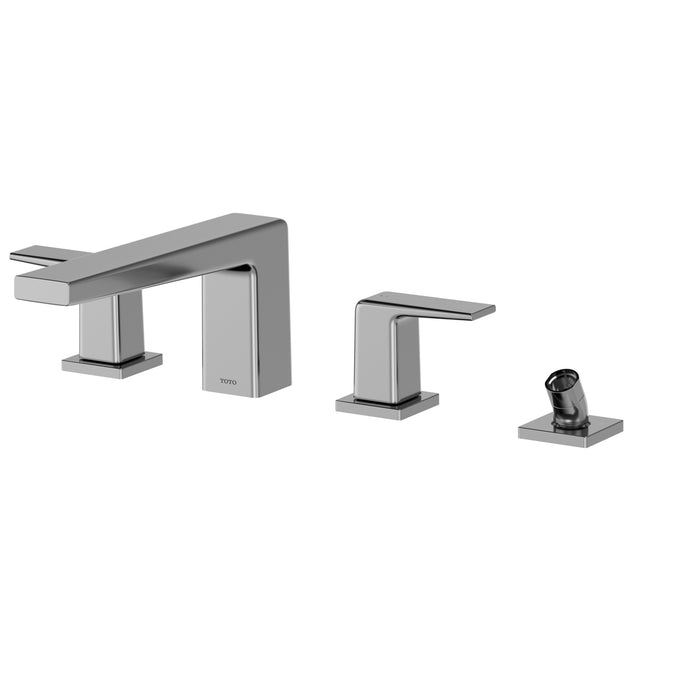 TOTO TBG10202U#CP GB Two-Handle Deck-Mount Roman Tub Filler Trim with Handshower, Polished Chrome