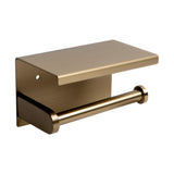 ALFI Brand ABTPP66-BG Brushed Gold PVD Stainless Steel Toilet Paper Holder with Shelf