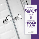 ANZZI SD-AZ050-01CH Mare 35" x 76" Framed Shower Enclosure in Polished Chrome