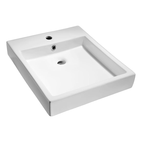 Deux Series Ceramic Vessel Sink in White