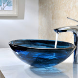 ANZZI LS-AZ048 Soave Series Deco-Glass Vessel Sink in Sapphire Wisp