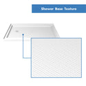 DreamLine DLT-1036601 SlimLine 36"D x 60"W x 2 3/4"H Left Drain Double Threshold Shower Base in White - Bath4All