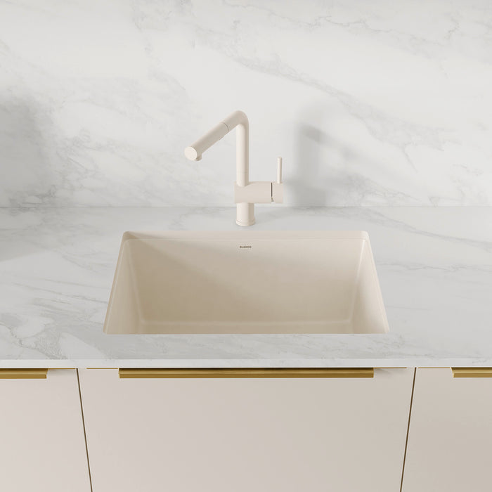Blanco 527402 Precis SILGRANIT 24" Single Bowl Undermount Kitchen Sink - Soft White