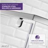 ANZZI SD-AZ056-01CH Castle Series 49" x 72" Semi-Frameless Shower Door in Polished Chrome