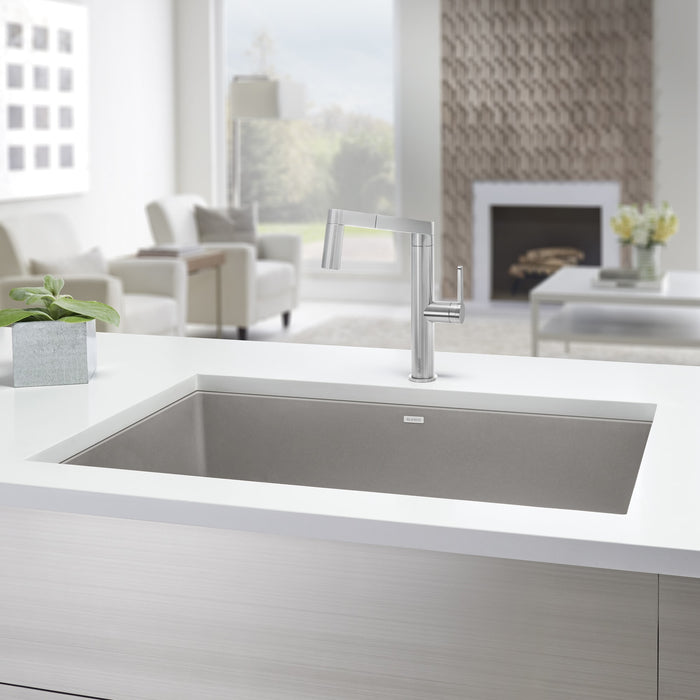 Blanco 441297 Precis SILGRANIT 32" Super Single Undermount Kitchen Sink - Truffle