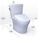 TOTO MW4484736CEMFGN#01 Aquia IV Arc Two-Piece Elongated Dual Flush Toilet with S7A Bidet Seat