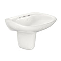 TOTO Prominence Oval Wall-Mount Bathroom Sink with CeFiONtect and Shroud for 8 Inch Center Faucets, Colonial White - LHT242.8G#11