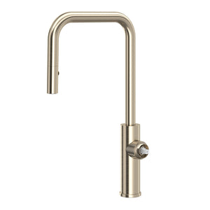 House of Rohl EC56D1STN Eclissi Pull-Down Kitchen Faucet with U-Spout Less Handle