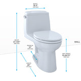 TOTO MS854114S#03 UltraMax One-Piece Elongated 1.6 GPF Toilet, Bone