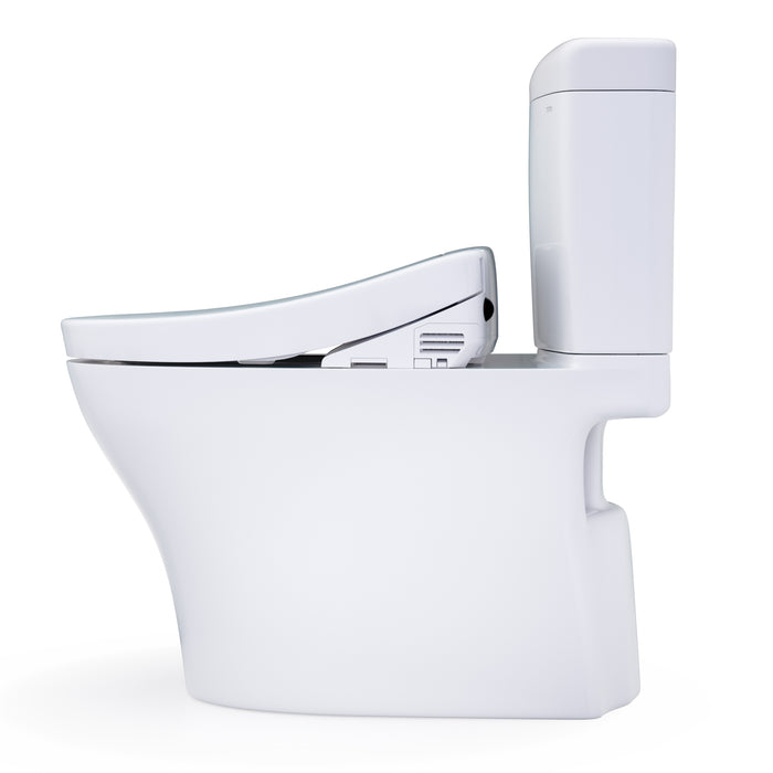 TOTO MW4363446CEMFGN#01 Washlet+ Aquia IV Cube Elongated Dual Flush Universal Height Toilet with S5 Bidet Seat